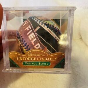 Excellent condition Wrigley Field unforgettable baseball in trophy case